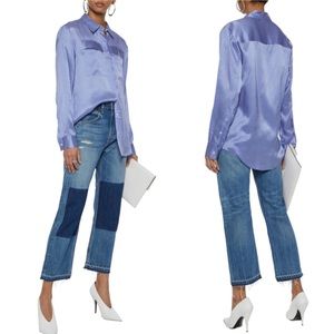 T by Alexander Wang Collared Silk Shirt